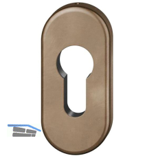 FSB Zylinderrosette 17 1757 oval, Bronze dunkel patiniert gewachst