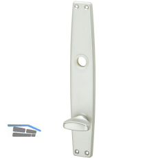 Langschild WG 1000 FAVORIT, WC 90, m. Drehknopf, Alu poliert