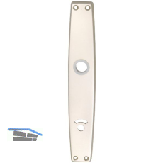 Langschild WG 1000 FAVORIT, WC 90, f�r Not�ffner, Alu neusilber elox