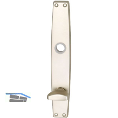 Langschild WG 1000 FAVORIT, WC 90, m. Drehknopf, Alu neusilber eloxiert