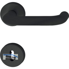 HEWI Dr�ckergarnitur 111 - auf Rosette BB, 38 - 48, schwarz matt