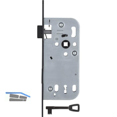 SOLIDO Einstemmschloss 300 BB, DM 50, Nuss 8,5, Stahl schwarz KTL-beschichtet