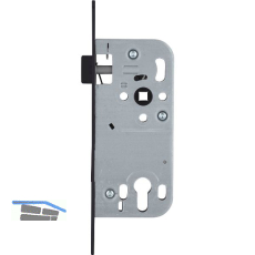 SOLIDO Einstemmschloss 320 PZ, DM 50, Nuss 8,5, Stahl schwarz KTL-beschichtet