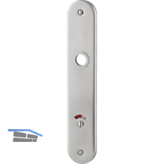 Langschild WG 1700, WC 90, Sichtschiltz u. Rundloch f. Not�ffner, eloxiert