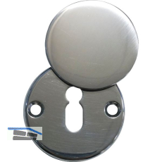 Schl�sselrosette BBWG AB6 aufschraubbar, mit Hangerl, � 51 mm, Aluminium poliert