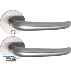 SOLIDO Solo Dr�ckergarnitur BELFAST - Flachrosette rund f�r Schl�ssel, Edelstahl