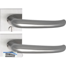 SOLIDO Solo Dr�ckergarnitur BELFAST - Flachrosette eckig, WC,Not�ffner,Edelstahl