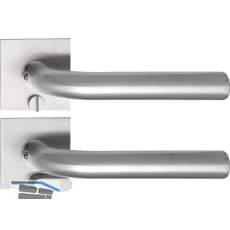 SOLIDO Solo Dr�ckergarnitur DUBLIN - Flachrosette eckig, WC, Not�ffner,Edelstahl