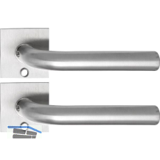 SOLIDO Solo Dr�ckergarnitur DUBLIN - Flachrosette eckig, f�r Schl�ssel,Edelstahl