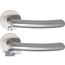 SOLIDO Solo Dr�ckergarnitur HELSINKI - Flachrosette rund, WC,Not�ffner,Edelstahl