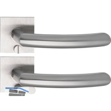 SOLIDO Solo Dr�ckergarnitur HELSINKI - Flachrosette eckig,WC Not�ffner,Edelstahl