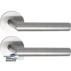 SOLIDO Solo Dr�ckergarnitur NORWEGEN - Flachrosette rund, WC, blind, Edelstahl