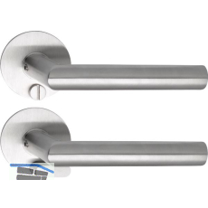 SOLIDO Solo Dr�ckergarnitur NORWEGEN - Flachrosette rund, WC,Not�ffner,Edelstahl