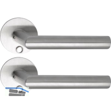 SOLIDO Solo Dr�ckergarnitur NORWEGEN - Flachrosette rund,f�r Schl�ssel,Edelstahl