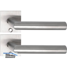 SOLIDO Solo Dr�ckergarnitur NORWEGEN -Flachrosette eckig,f�r Schl�ssel,Edelstahl