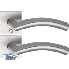 SOLIDO Solo Dr�ckergarnitur OSLO - Flachrosette eckig, f�r Schl�ssel, Edelstahl