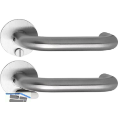 SOLIDO Solo Dr�ckergarnitur TALIN - Flachrosette rund, WC, Not�ffner, Edelstahl