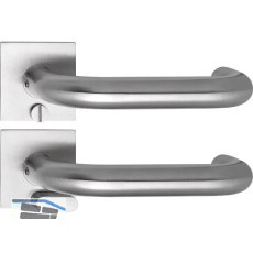 SOLIDO Solo Dr�ckergarnitur TALIN - Flachrosette eckig, WC, Not�ffner, Edelstahl