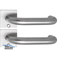 SOLIDO Solo Dr�ckergarnitur TALIN - Flachrosette eckig, f�r Schl�ssel, Edelstahl