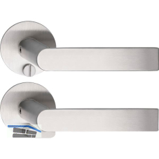 SOLIDO Solo Dr�ckergarnitur DOVER - Flachrosette rund, WC, Not�ffner, Edelstahl