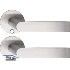 SOLIDO Solo Dr�ckergarnitur DOVER - Flachrosette rund, f�r Schl�ssel, Edelstahl