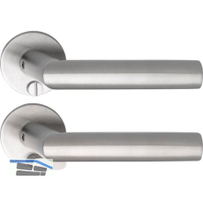 SOLIDO Solo Dr�ckergarnitur VADUZ - Flachrosette rund, WC, Not�ffner, Edelstahl