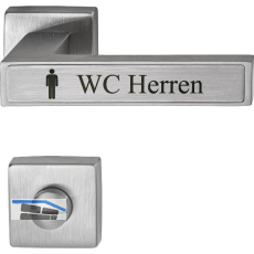 MARCHESI Dr�ckergarnitur Inlay mit Gravur,WC,Edelstahl matt/Inlay Edelstahl matt