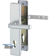 SH-Dr�ckergarnitur LONDON DIN auf Schild PZ 92, Aluminium silber eloxiert