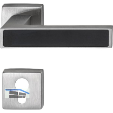 MARCHESI Dr�ckergarnitur Inlay PZ, Edelstahl matt/Inlay schwarz matt