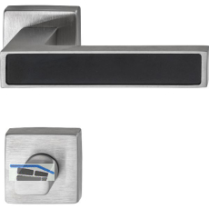 MARCHESI Dr�ckergarnitur Inlay WC, Edelstahl matt/Inlay schwarz matt