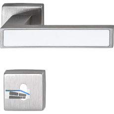 MARCHESI Dr�ckergarnitur Inlay BB, Edelstahl matt/Inlay wei�