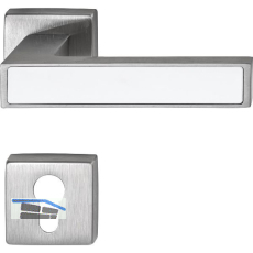 MARCHESI Dr�ckergarnitur Inlay PZ, Edelstahl matt/Inlay wei�