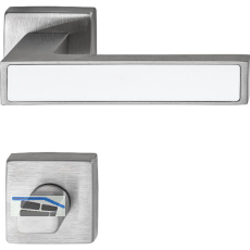 MARCHESI Dr�ckergarnitur Inlay WC, Edelstahl matt/Inlay wei�