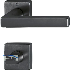 HOPPE Dr�ckergarnitur DALLAS auf Rosetten eckig WC, Messing schwarz