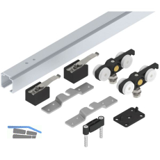 SOLIDO 100 Beschlagset Holz L=1800 mm Fl�gelbreite 800-900 mm silber eloxiert