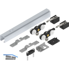 SOLIDO 100 Beschlagset Holz Wandtasche L=1800 mm Fl�gelbreite 800-900 mm silber