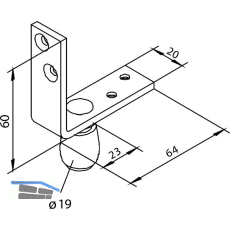 SOLIDO 100 F�hrungsrolle f�r Faltt�rbeschlag Kunststoff/Stahl verzinkt