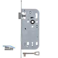 SOLIDO Einstemmschloss 300 BB, DM 50, Nuss 8,5, Messing poliert