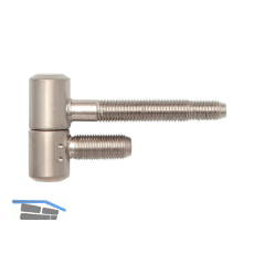 SOLIDO Stahlzargenband 2-tlg. mit Zylinderkopf, 16 mm, Stahl vernickelt matt