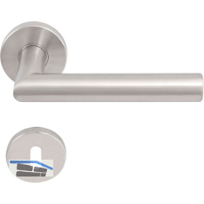 SOLIDO Dr�ckergarnitur NORWEGEN - auf Rosette BB, 38 - 45, Edelstahl matt