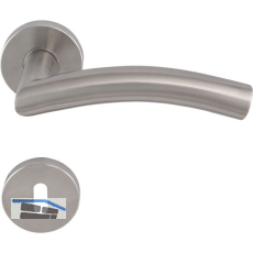 SOLIDO Dr�ckergarnitur OSLO - auf Rosette BB, 38 - 45, Edelstahl matt