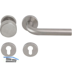 SOLIDO FH-Wechselgarnitur DUBLIN - auf Rosette PZ, FH-EI30, Edelstahl