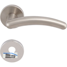 SOLIDO Dr�ckergarnitur GENF - auf Rosette PZ, vernickelt matt