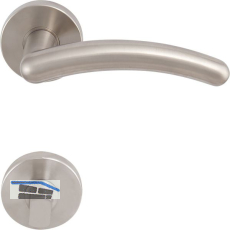 SOLIDO Dr�ckergarnitur GENF - auf Rosette WC, vernickelt matt