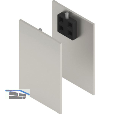 SOLIDO 100 Abdeckkappen Seitenteilprofil Glas Edelstahl-Effekt