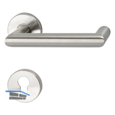 SOLIDO Dr�ckergarnitur SYLT - auf Rosette PZ, 38 - 45, Edelstahl matt