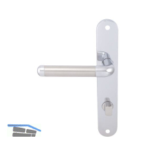 MARCHESI Dr�ckergarnitur MONACO - Schild WC 90, links, verchromt/vernickelt matt