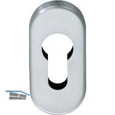 Zylinderrosette PZ, 70 x 33 x 7 mm, Edelstahl rostfrei