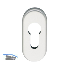 Zylinderrosette PZ, 70 x 33 x 7 mm, Aluminium silber eloxiert