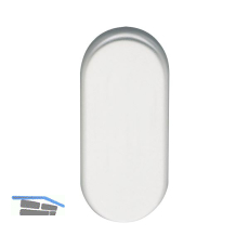 Blindrosette BL, 70 x 33 x 7 mm, Aluminium silber eloxiert